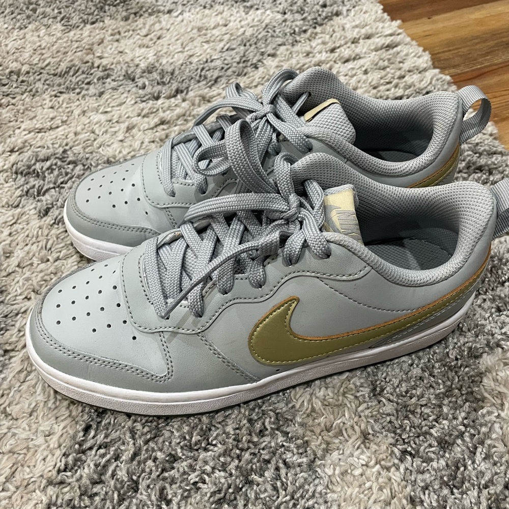 Nike Gray and Gold Sneakers
